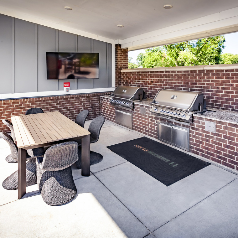 Outdoor Grills and Seating Area